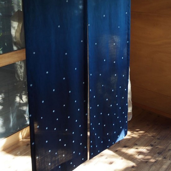 リネンの暖簾/ Linen's split curtains